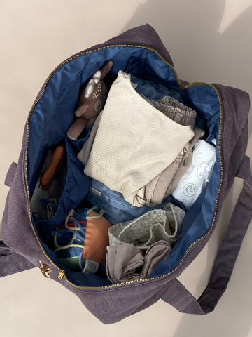 FILIBABBA - Borsa Mamma Cord Stone Grey - Elegante e Spaziosa 🌟👜