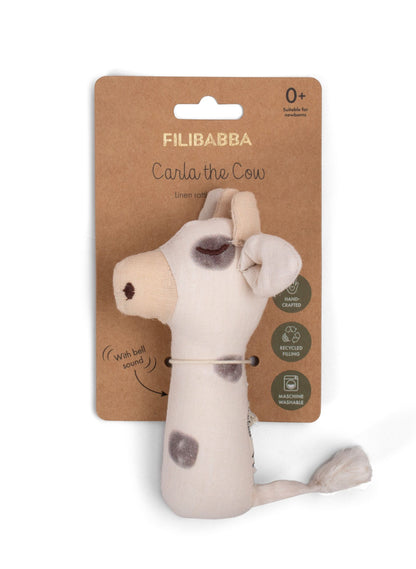 FILIBABBA - Carla koen Linned Rangle - Blød & Kærlig Babylegetøj 🐮✨