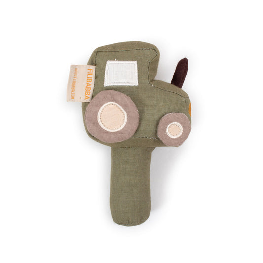 FILIBABBA - Linnedjingle Traktor - Mjuk & Ekologiskt Vänlig Rolighet 🚜🌿