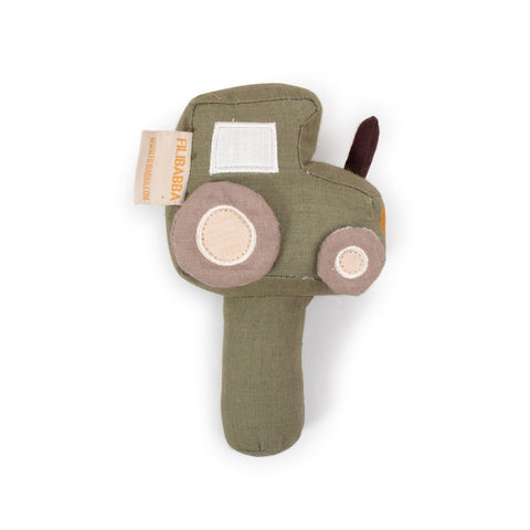 FILIBABBA - Linnedjingle Traktor - Mjuk & Ekologiskt Vänlig Rolighet 🚜🌿