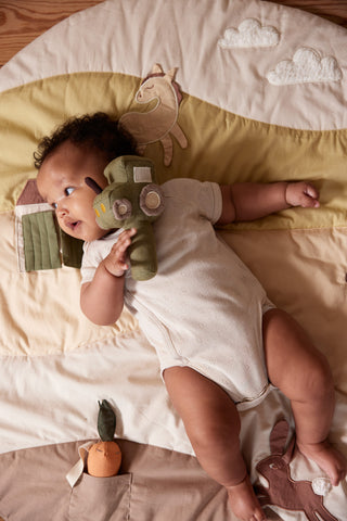 FILIBABBA - Linnedjingle Traktor - Mjuk & Ekologiskt Vänlig Rolighet 🚜🌿