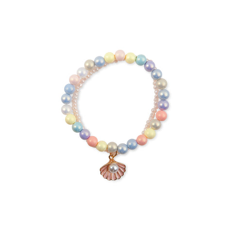 GREAT PRETENDERS - Armbånd Pastel Shell - Farverig Elegance til Enhver Lejlighed ✨🌼
