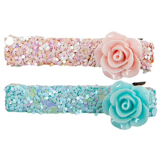 STOR PRETENDERE - Hårspænder Glitter Rosette -✨ Glimt & Skinne med hvert spænde! 🌟