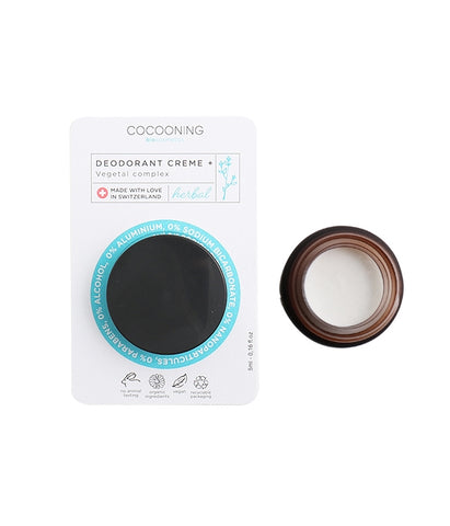 Cocooning Biocosmetics - Creme Desodorizante + Herbal 5ml 🌿 Mantenha-se Fresco e Nutrido!