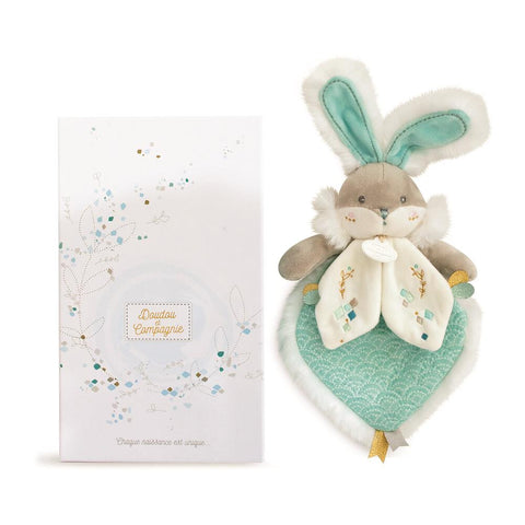 DOUDOU - Lapin Turquoise Sucre - Adorable Copain de Câlin pour les Petits 🐇💖