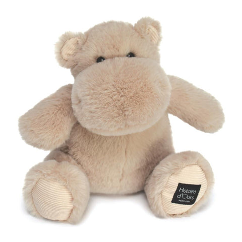 DOUDOU - Hippopotame, Beige 25cm - Compagnon Douillet pour les Petits 🦙💕