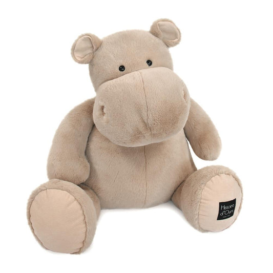 DOUDOU - Hipopótamo, Beige 85cm - Amiguito Acurrucador Adorable 🦛💖