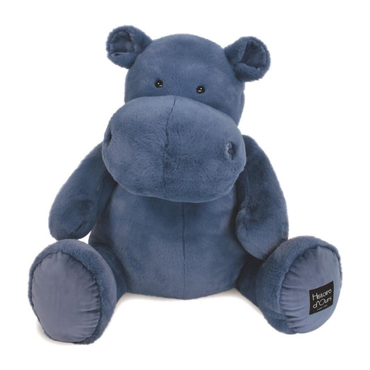 DOUDOU - Blue Hippo Plush 85cm - Ultimate Cuddle Companion 🦛💙