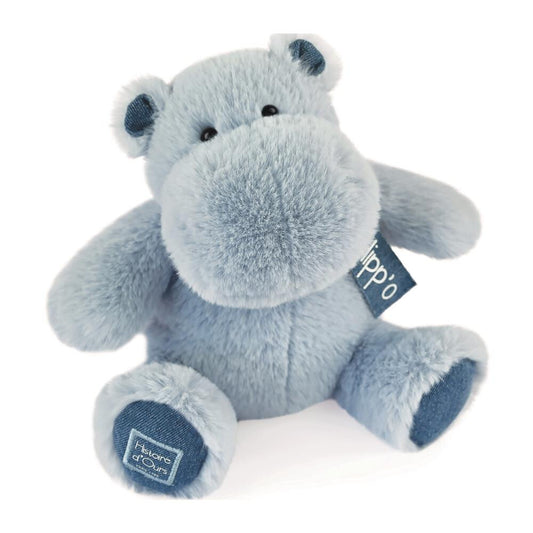 DOUDOU - Hippo Blue Jeans 25cm - ¡Confort Adorable para los Más Pequeños! 🦛💙✨