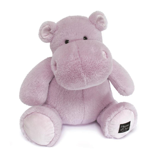 DOUDOU - Hipopótamo, Lila 40cm - ¡Acurrúcate con Suavidad! 🦙💜