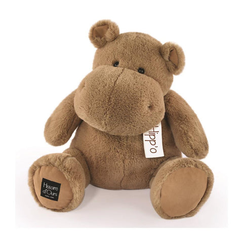 DOUDOU - Hippopotame Chocolat 40cm - Douceur Amusante et Câline ! 🍫🦛