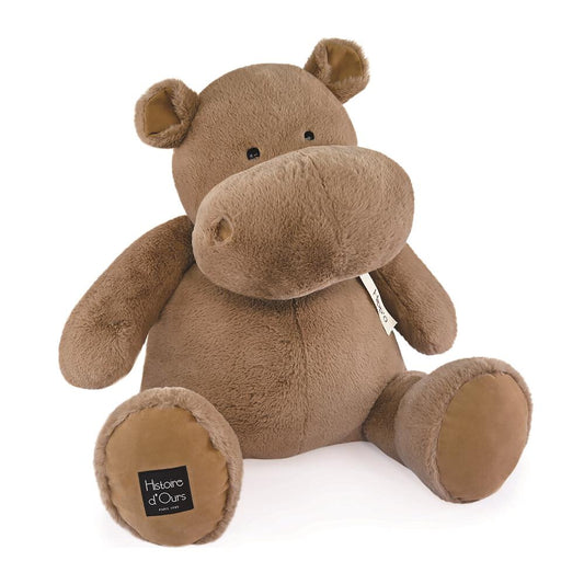 DOUDOU - Hippo Chocolade 85cm - Zoete Knuffelplezier! 🍫🦛✨