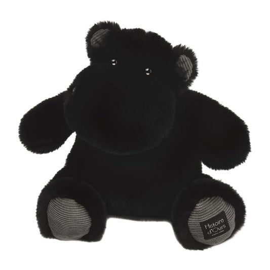 DOUDOU - Ippopotamo, Nero 25cm - Coccolati con Stile Adorabile! 🦛✨