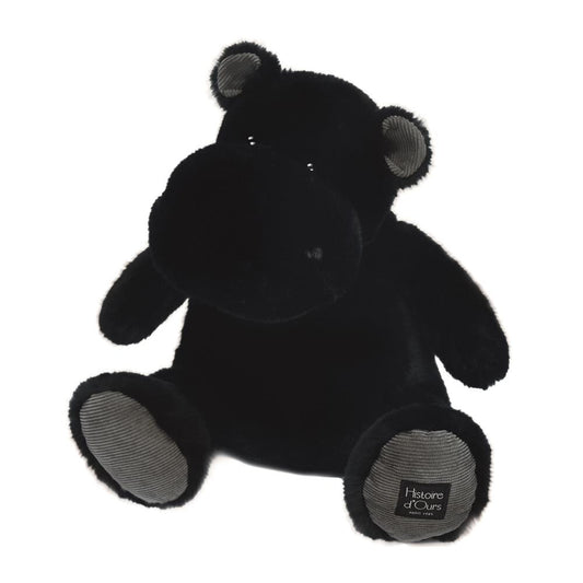 DOUDOU - Hipopótamo, Negro 40cm - Compañero Adorable y Acogedor 🦛❤️