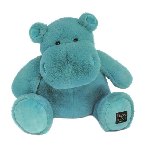 DOUDOU - Hippopotame, Vert Émeraude 40cm - Adorable & Doux Compagnon 🦛💚