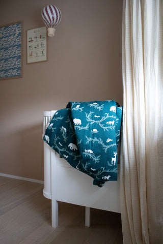 FILIBABBA - Baby Sängkläder GOTS - Mysiga Skogsdrömmar 🌙