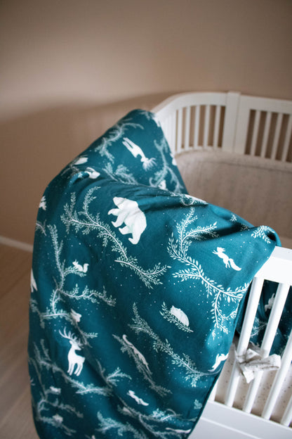 FILIBABBA - Baby Sängkläder GOTS - Mysiga Skogsdrömmar 🌙