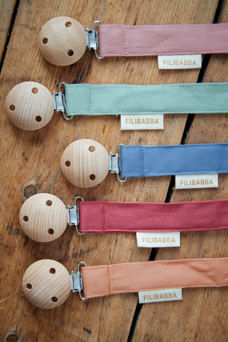 FILIBABBA - Fopspeenketting met Klittenband - Organisch Comfort 🌿👶