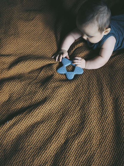 FILIBABBA - Stjernebidder Naturlig Gummi - Beroligende Blå 🌟🍼