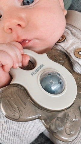 FILIBABBA - Kølende Stjerne Bidering 2-Pak Grå Mix - Beroligende Lindring til Babyer 🌟🍼