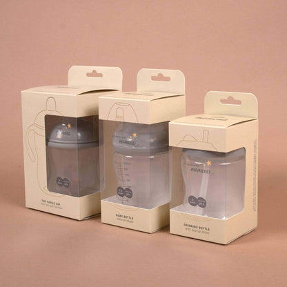 FILIBABBA - Mørkegrå Babyflaske - Glat Komfort til Små Børn 🍼