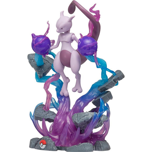 Jazwares - Estátua Deluxe do Pokémon Mewtwo - Colecionável Épico! 🌟✨