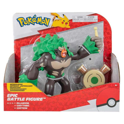 Jazwares - Pokémon Epic Figure Rillaboom - ¡Rockea tu aventura! 🥁✨