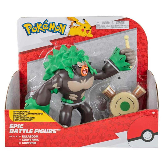 Jazwares - Figure Épique Pokémon Rillaboom - Rockez Votre Aventure ! 🥁✨