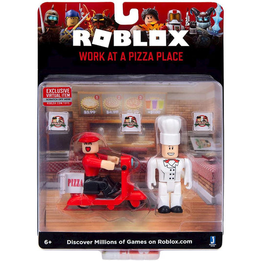 Jazwares - Figures 2-Pack Roblox : Travailler dans une Pizzeria - Un Amusement Sans Fin Vous Attend ! 🍕🎮