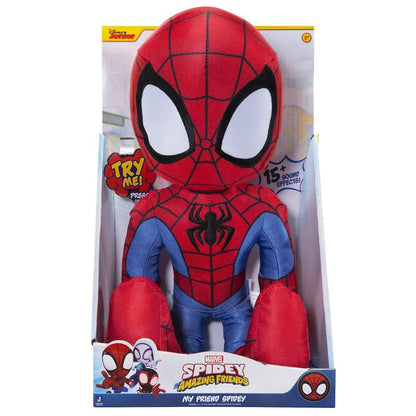 Jazwares - Pluszowy Spidey z dźwiękiem - Ekscytująca zabawa z bohaterem! 🕷️🎉