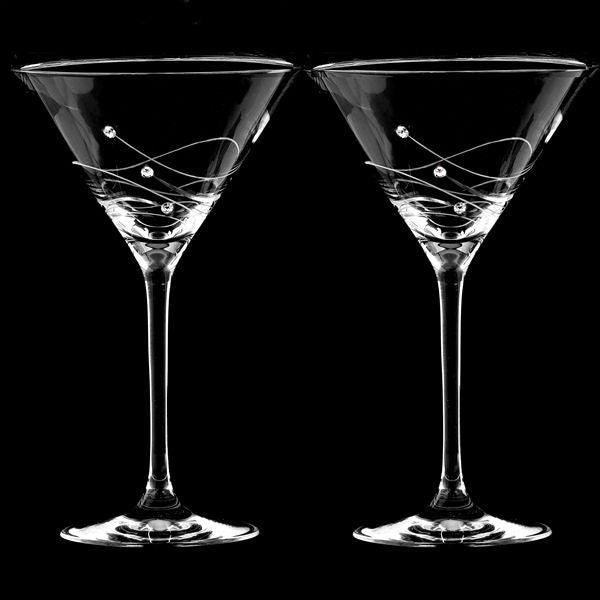 MATRIVO Clio Cocktail Glass with Swarovski Crystals - Set of 2 Pieces - AlpsDiscovery