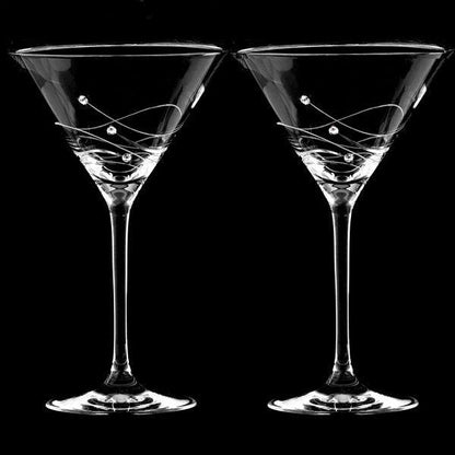 MATRIVO Clio Cocktail Glass with Swarovski Crystals - Set of 2 Pieces - AlpsDiscovery