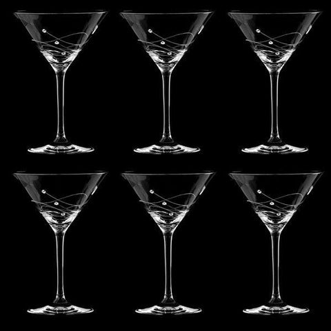 MATRIVO Clio Cocktail Glass with Swarovski Crystals - Set of 6 Pieces - AlpsDiscovery