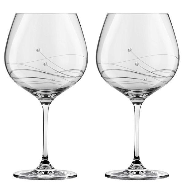 MATRIVO Clio Gin Glasses with Swarovski Crystals - Set of 2 Pieces - AlpsDiscovery