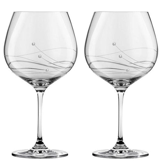 MATRIVO Clio Gin Glasses with Swarovski Crystals - Set of 2 Pieces - AlpsDiscovery