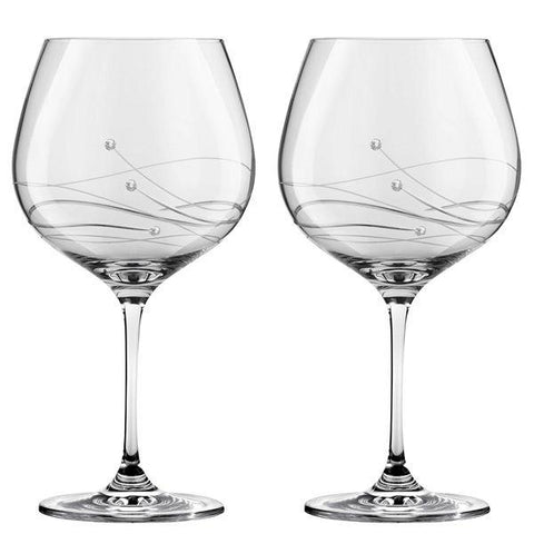 MATRIVO Clio Gin Glasses with Swarovski Crystals - Set of 2 Pieces - AlpsDiscovery