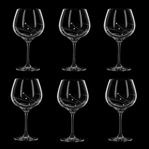 MATRIVO Clio Gin Glasses with Swarovski Crystals - Set of 6 Pieces - AlpsDiscovery