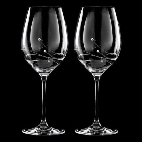 MATRIVO Clio Red Wine Glass with Swarovski Crystals - Set of 2 Pieces - AlpsDiscovery