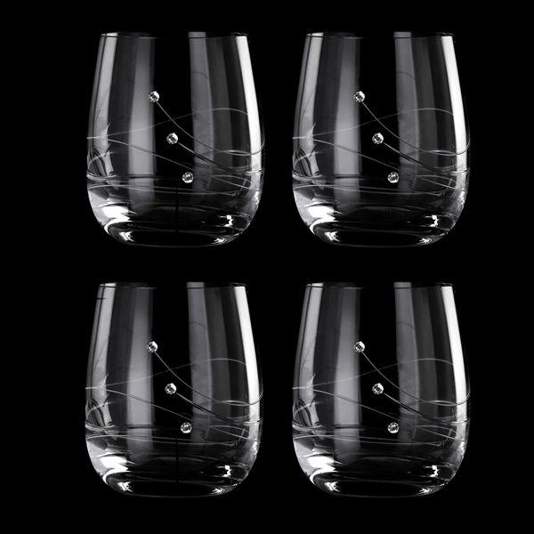 MATRIVO Clio Tumblers with Swarovski Crystals - Set of 4 Pieces - AlpsDiscovery