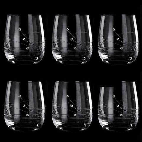 MATRIVO Clio Tumblers with Swarovski Crystals - Set of 6 Pieces - AlpsDiscovery