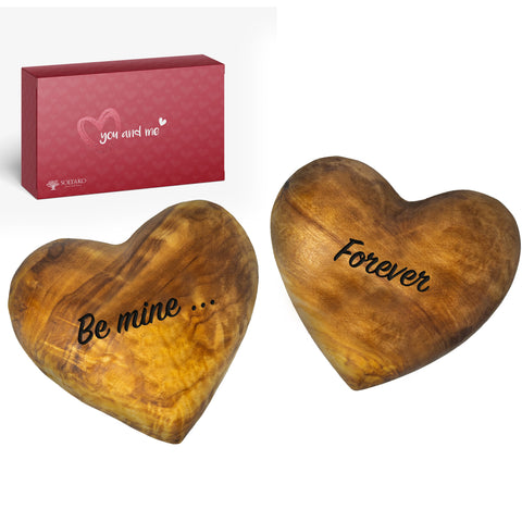 Handschmeichler/ Holzherzen "Be mine...Forever"