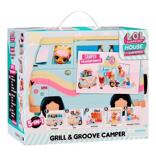 MGA - LOL Surprise Grill & Groove Camper - 5-in-1 Divertimento Avventura! 🚐🎊