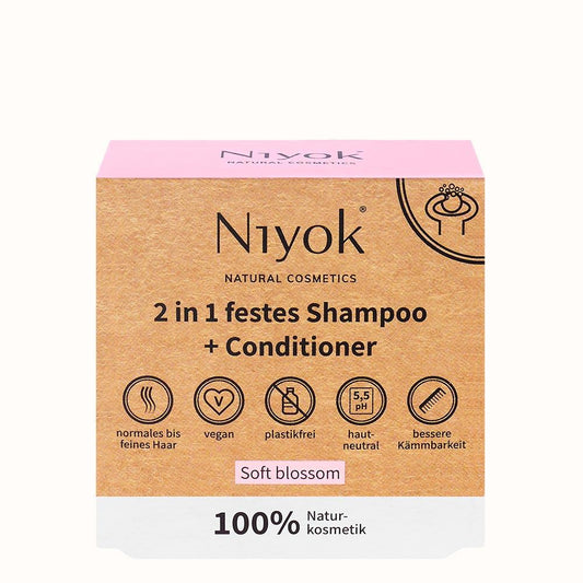 Niyok - Shampoo + Balsamo Morbido Fioritura - Cura dei Capelli 2-in-1 🌸✨