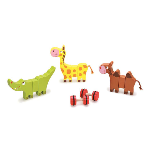 Scratch - 3 Magnetic Animals on Wheels 🐾 | Interactive and Educational Toy Set