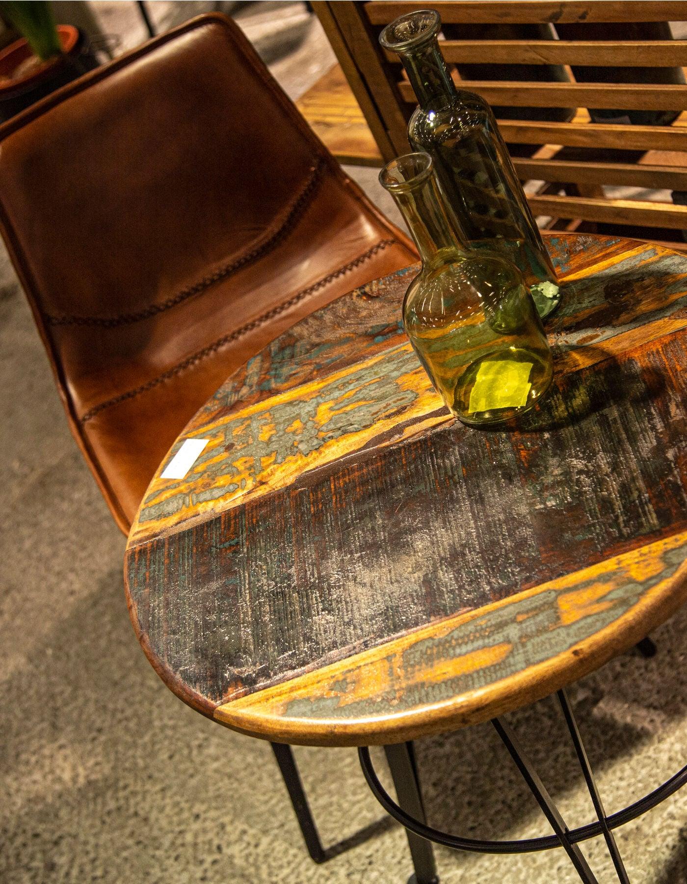 Sjælsø Nordic COOL CAFÉ TABLE WITH A WOODEN TABLE TOP - AlpsDiscovery