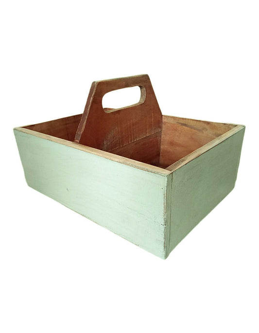 Sjælsø Nordic RUSTIC BOX MADE OF RECYCLED WOOD - LIGHT GREEN. - Set of 2 - AlpsDiscovery