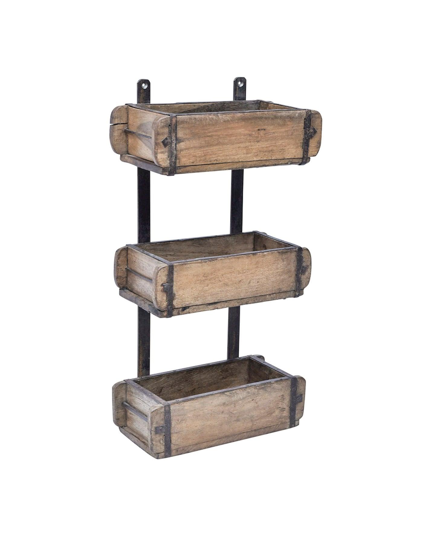 Sjælsø Nordic UPCYCLING: SHELF MADE OF ORIGINALE BRICK MOULDS - Set of 2 - AlpsDiscovery