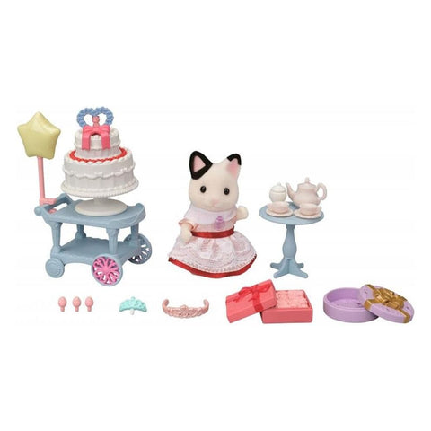 Epoch - Sylvanian Families Party Playset - Розваги з Лілі, таксоном котом! 🎉🎈