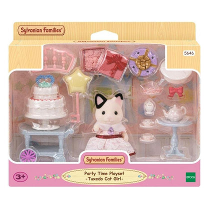 Epoch - Sylvanian Families Party Playset - Розваги з Лілі, таксоном котом! 🎉🎈