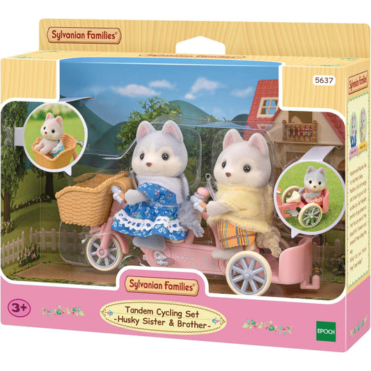 Epoch - Sylvanian Families Zestaw Rowerowy Tandem - Przygoda Husky'ów! 🚲🐾